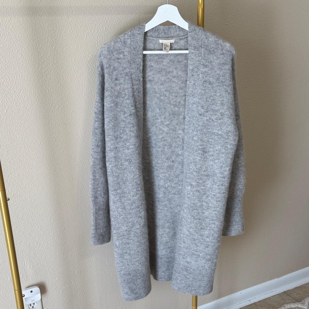 Heather Gray Open-Front Cardigan